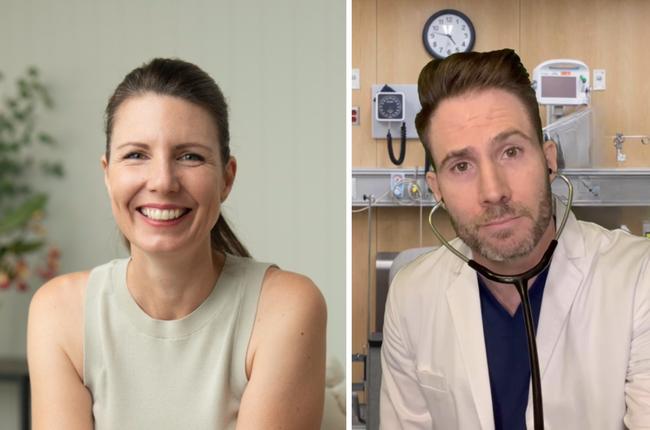 Australian nurse Sarah Hunstead, left, and US emergency doctor Joe Whittington, right.