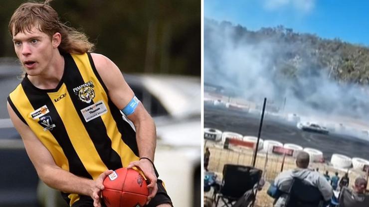 A teenager who was killed during a burnout event at a speedway in regional Victoria has has been remembered as a “lovely young man” and a valued member of a local football club.