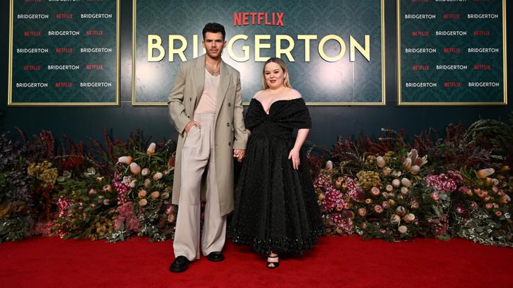 Luke Newton and Nicola Coughlan at the Bowral premiere.